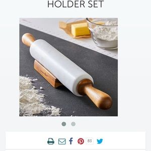Marble rolling pin. New in box. No holder.